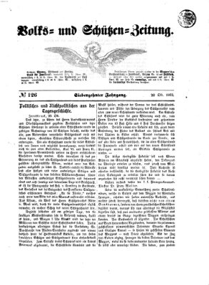 Volks- und Schützenzeitung Montag 20. Oktober 1862