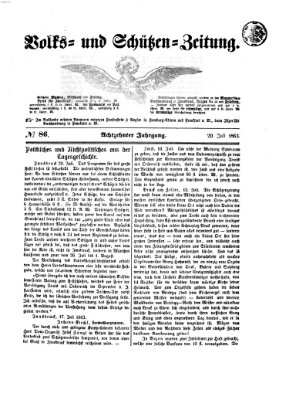 Volks- und Schützenzeitung Montag 20. Juli 1863