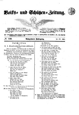 Volks- und Schützenzeitung Mittwoch 21. Oktober 1863