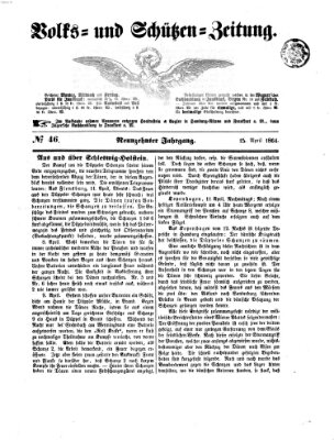 Volks- und Schützenzeitung Freitag 15. April 1864