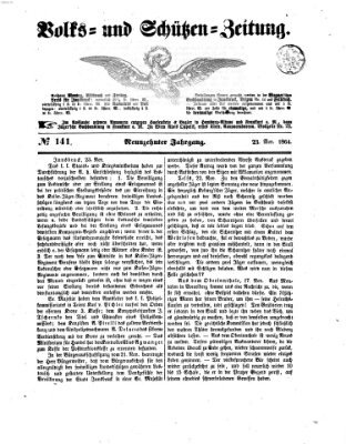 Volks- und Schützenzeitung Mittwoch 23. November 1864
