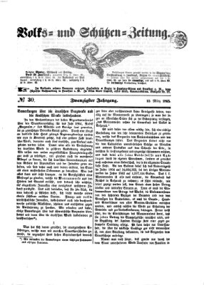 Volks- und Schützenzeitung Freitag 10. März 1865