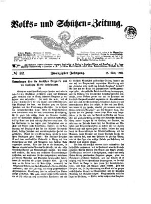 Volks- und Schützenzeitung Mittwoch 15. März 1865