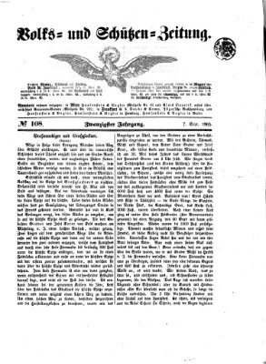 Volks- und Schützenzeitung Donnerstag 7. September 1865