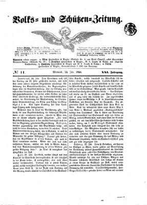 Volks- und Schützenzeitung Mittwoch 24. Januar 1866