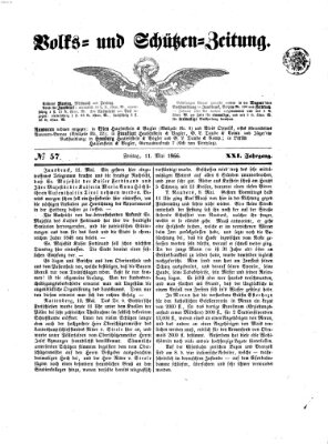 Volks- und Schützenzeitung Freitag 11. Mai 1866