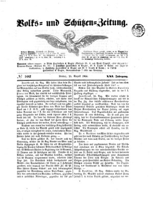 Volks- und Schützenzeitung Freitag 24. August 1866