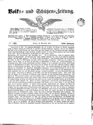Volks- und Schützenzeitung Freitag 9. November 1866