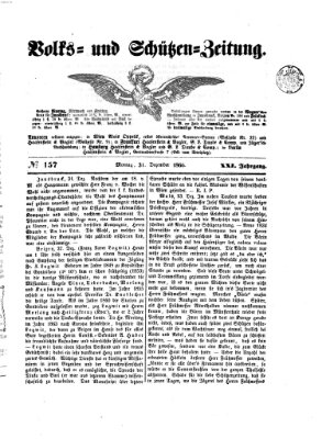 Volks- und Schützenzeitung Montag 31. Dezember 1866