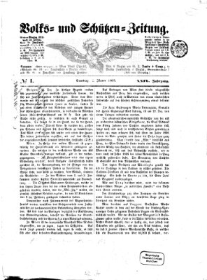 Volks- und Schützenzeitung Samstag 2. Januar 1869