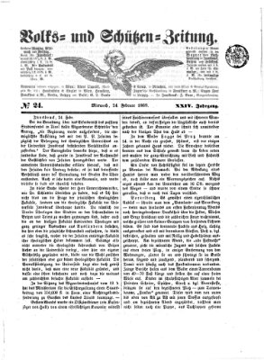 Volks- und Schützenzeitung Mittwoch 24. Februar 1869