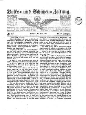 Volks- und Schützenzeitung Mittwoch 14. April 1869