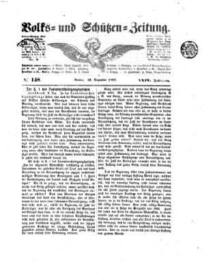 Volks- und Schützenzeitung Freitag 10. Dezember 1869