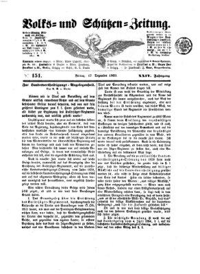 Volks- und Schützenzeitung Freitag 17. Dezember 1869