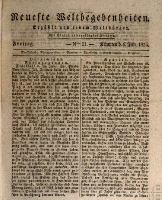 Neueste Weltbegebenheiten (Kemptner Zeitung) Freitag 6. Februar 1824