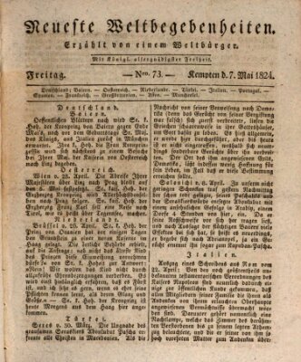 Neueste Weltbegebenheiten (Kemptner Zeitung) Freitag 7. Mai 1824