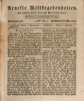 Neueste Weltbegebenheiten (Kemptner Zeitung) Samstag 29. Mai 1824