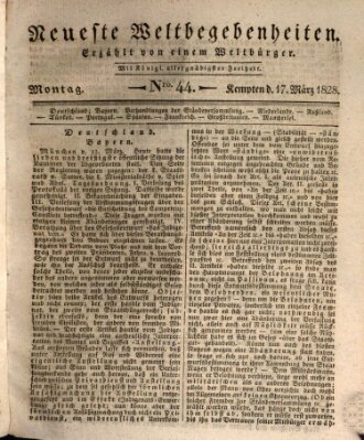 Neueste Weltbegebenheiten (Kemptner Zeitung) Montag 17. März 1828