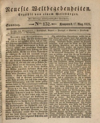 Neueste Weltbegebenheiten (Kemptner Zeitung) Sonntag 17. August 1828