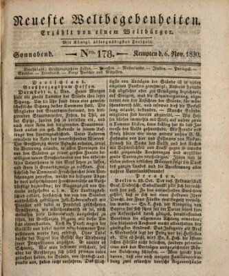 Neueste Weltbegebenheiten (Kemptner Zeitung) Samstag 6. November 1830