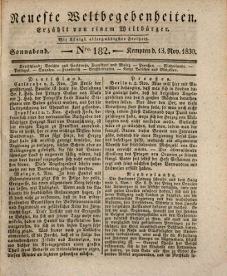 Neueste Weltbegebenheiten (Kemptner Zeitung) Samstag 13. November 1830
