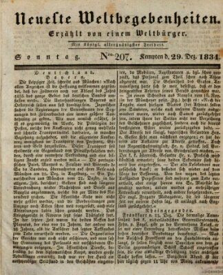 Neueste Weltbegebenheiten (Kemptner Zeitung) Montag 29. Dezember 1834