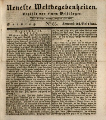 Neueste Weltbegebenheiten (Kemptner Zeitung) Sonntag 24. Mai 1835