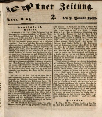 Kemptner Zeitung Sonntag 3. Januar 1841