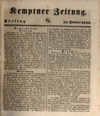 Kemptner Zeitung Freitag 14. Januar 1842