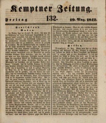 Kemptner Zeitung Freitag 19. August 1842