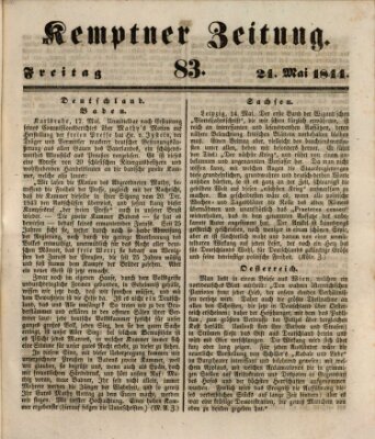 Kemptner Zeitung Freitag 24. Mai 1844