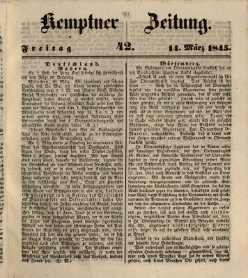 Kemptner Zeitung Freitag 14. März 1845