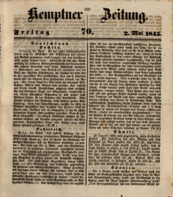 Kemptner Zeitung Freitag 2. Mai 1845