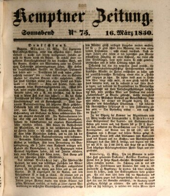 Kemptner Zeitung Samstag 16. März 1850