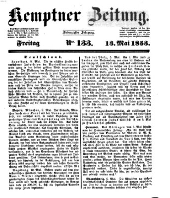 Kemptner Zeitung Freitag 13. Mai 1853