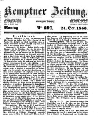 Kemptner Zeitung Montag 24. Oktober 1853