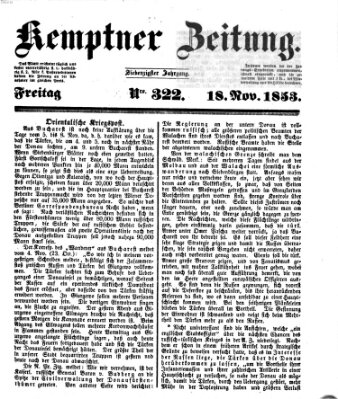 Kemptner Zeitung Freitag 18. November 1853
