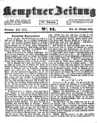 Kemptner Zeitung Sonntag 19. Februar 1854