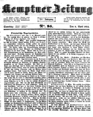 Kemptner Zeitung Samstag 8. April 1854