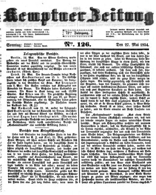 Kemptner Zeitung Samstag 27. Mai 1854