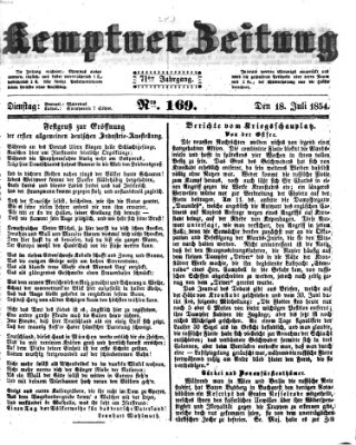 Kemptner Zeitung Dienstag 18. Juli 1854