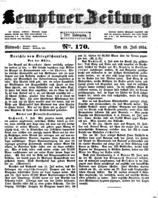 Kemptner Zeitung Mittwoch 19. Juli 1854