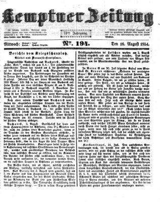 Kemptner Zeitung Mittwoch 16. August 1854