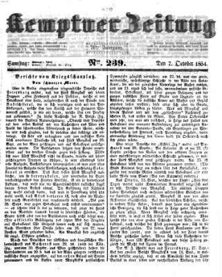 Kemptner Zeitung Samstag 7. Oktober 1854