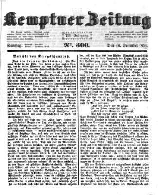 Kemptner Zeitung Samstag 16. Dezember 1854