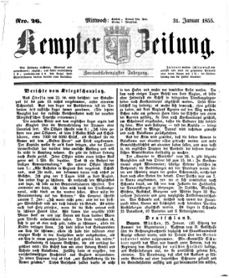 Kemptner Zeitung Mittwoch 31. Januar 1855