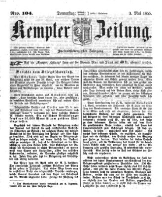 Kemptner Zeitung Donnerstag 3. Mai 1855