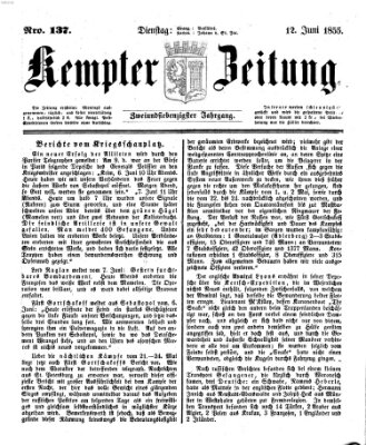 Kemptner Zeitung Dienstag 12. Juni 1855