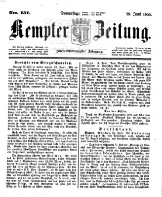 Kemptner Zeitung Donnerstag 28. Juni 1855