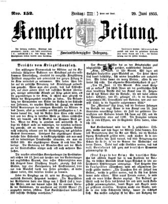 Kemptner Zeitung Freitag 29. Juni 1855